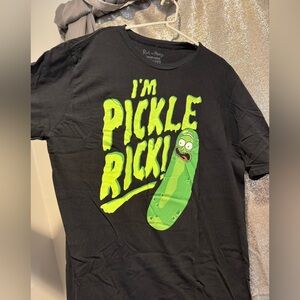 Pickle Rick Tee 2XLT Black Adult swim